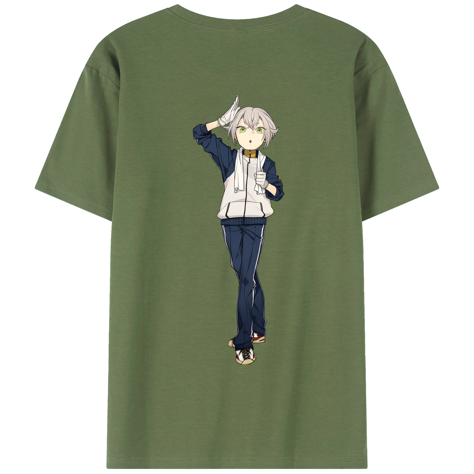 （画像用） 刀剣乱舞 Touken Ranbu 綿100％ メンズ半袖Tシャツ（バックプリント） 通気性
